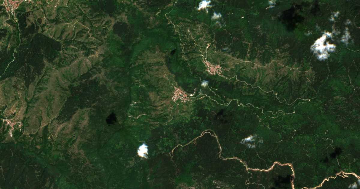 Mapa por satélite de Brǎšten