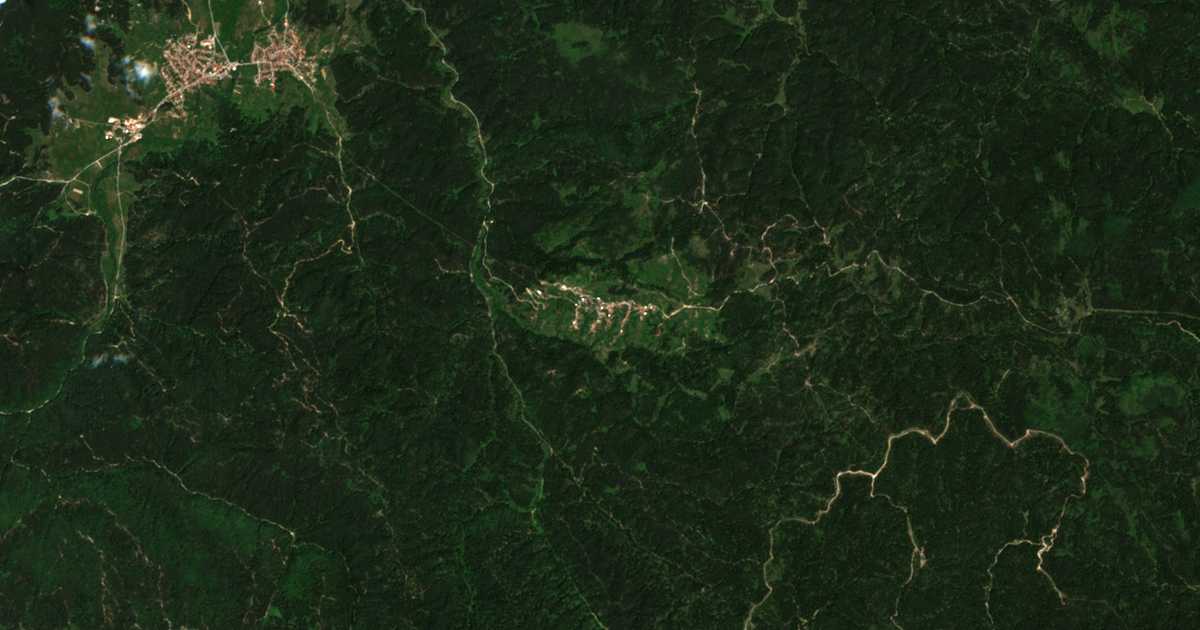 Mapa por satélite de Čavdar