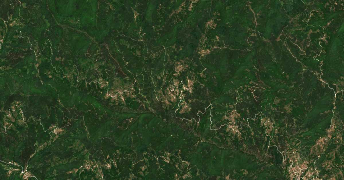 Mapa por satélite de Borovina