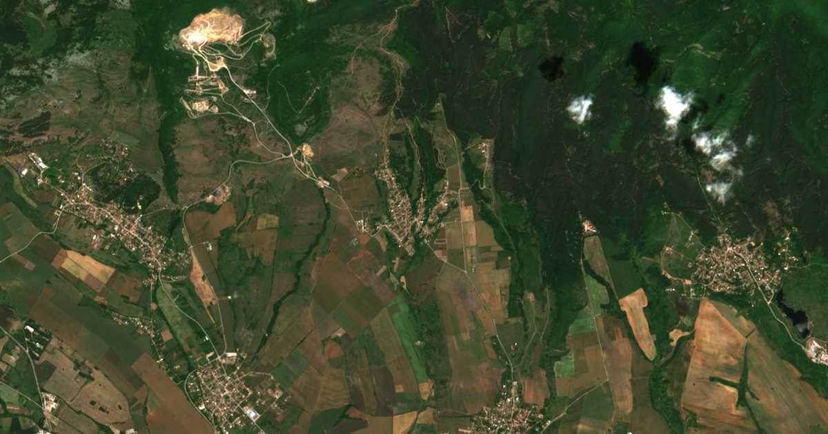 Mapa por satélite de Balša