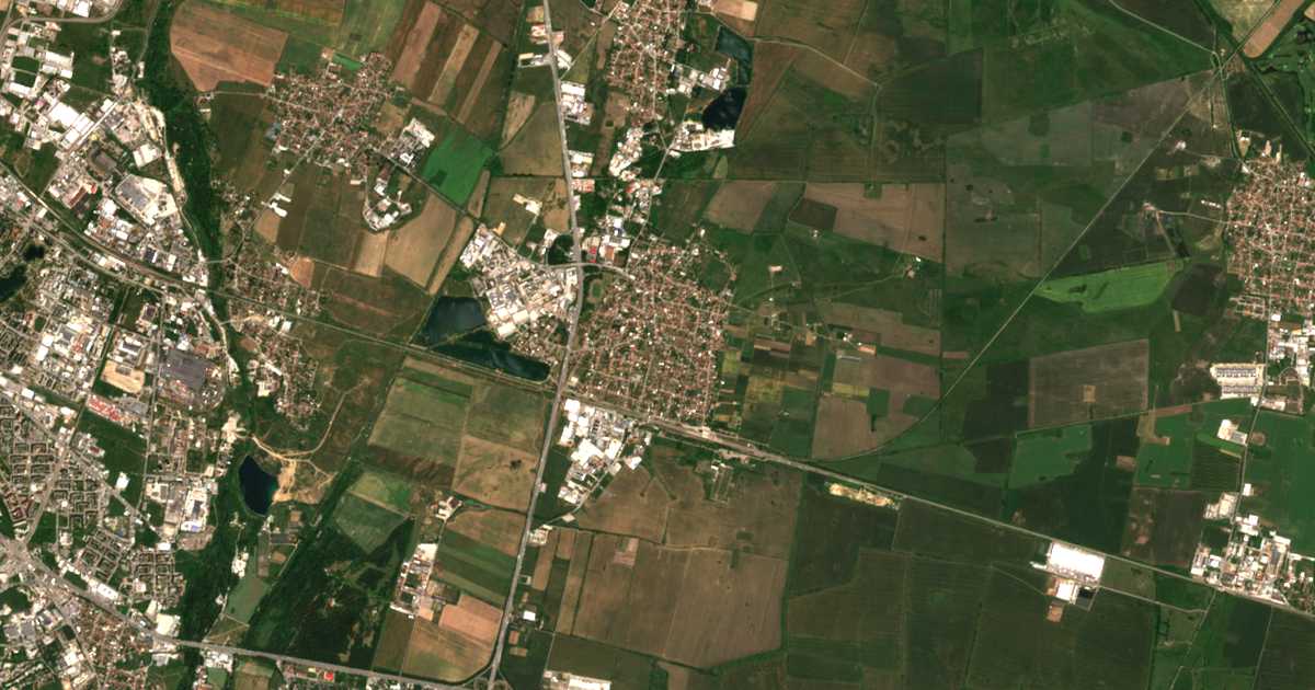 Mapa por satélite de Kazičene
