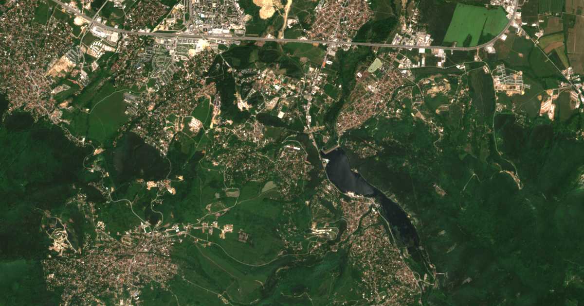Mapa por satélite de Pancharevo