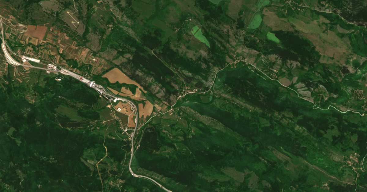 Mapa por satélite de Kalotina