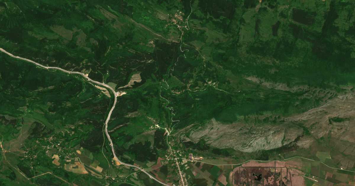 Mapa por satélite de Letnica