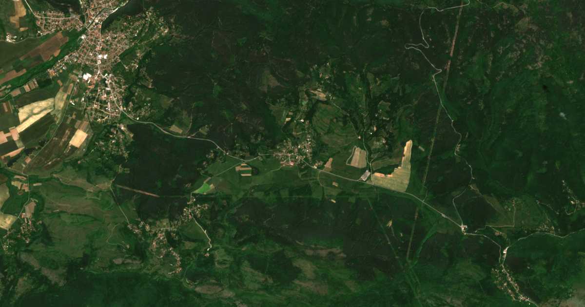 Mapa por satélite de Šuma