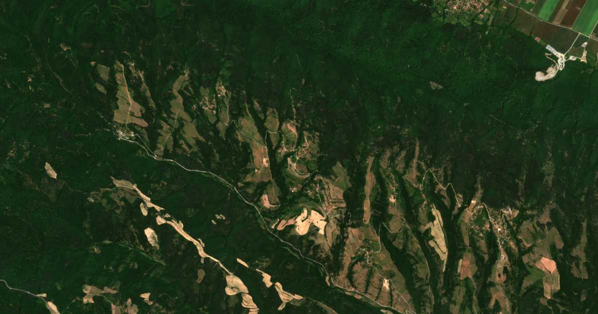 Mapa por satélite de Očuša