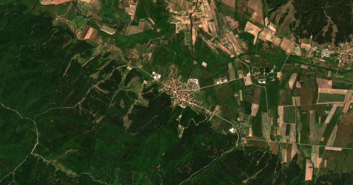 Mapa por satélite de Belčin