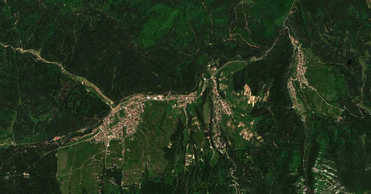 Mapa por satélite de Madžare
