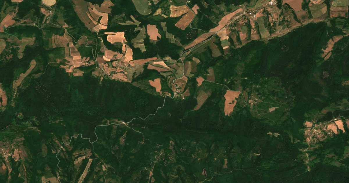 Mapa por satélite de Glašataj