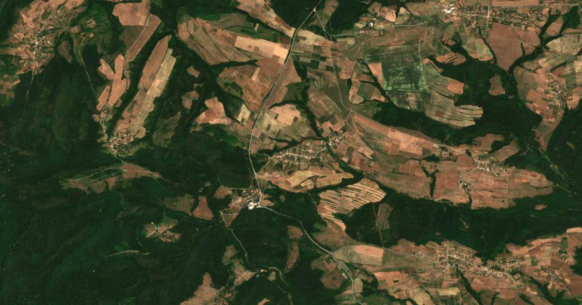 Mapa por satélite de Zelena Morava