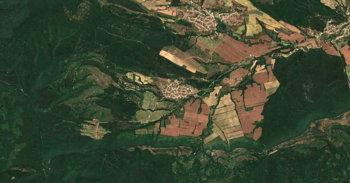 Mapa por satélite de Poljacite