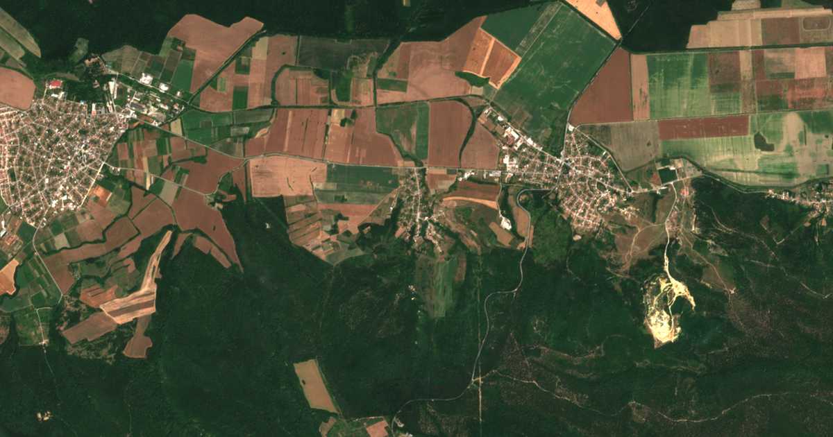 Mapa por satélite de Detelina