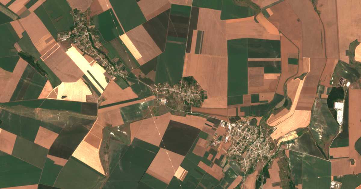 Mapa por satélite de Metličina