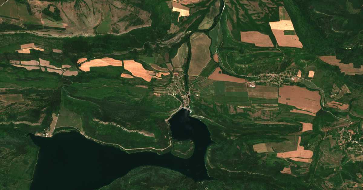 Mapa por satélite de Gorsko Kosovo