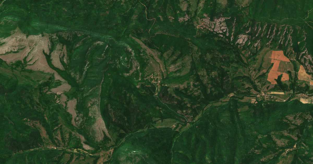 Mapa por satélite de Praužda