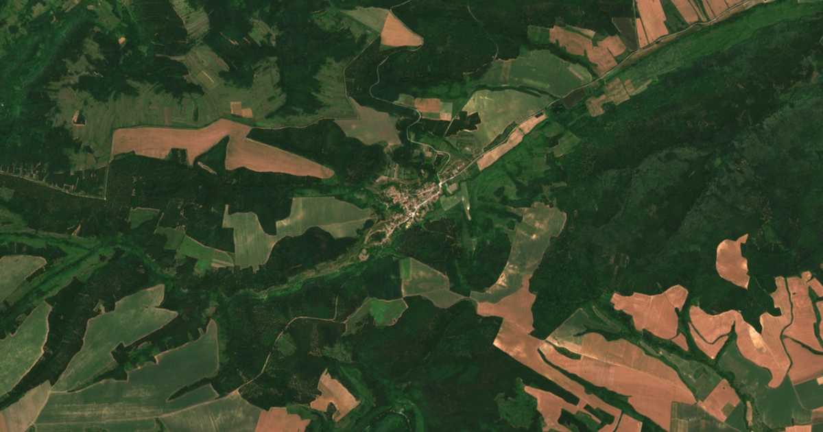 Mapa por satélite de Delejna