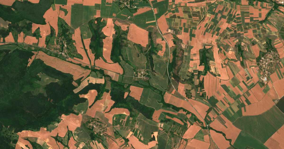 Mapa por satélite de Kalina