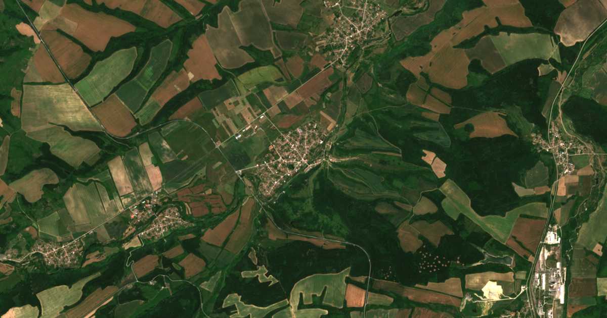 Mapa por satélite de Kravoder