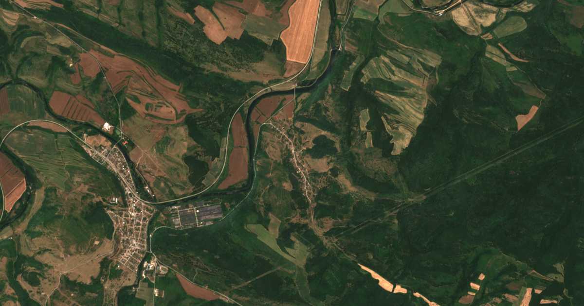 Mapa por satélite de Radovene