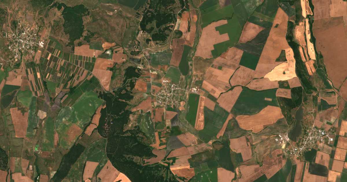 Mapa por satélite de Pčela