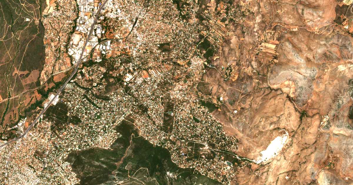 Mapa por satélite de Rodópolis
