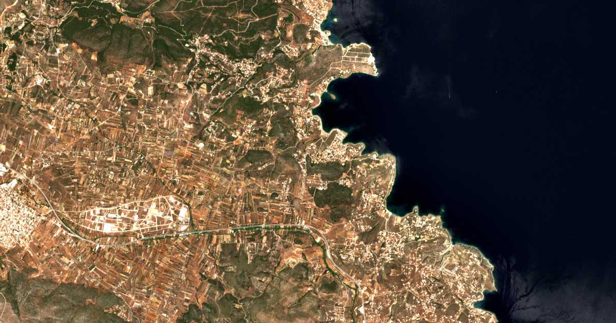 Mapa por satélite de Áno Daskaleió