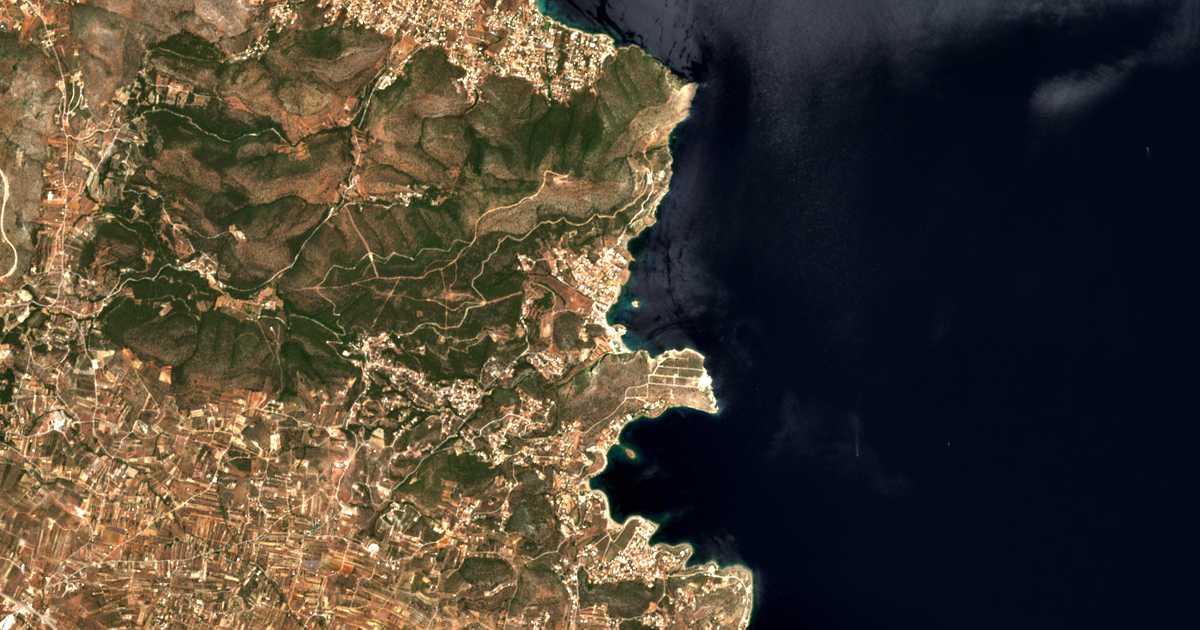 Mapa por satélite de Kakí Thálassa