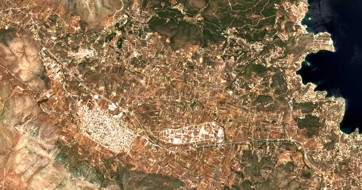 Mapa por satélite de Kóntra Vilará