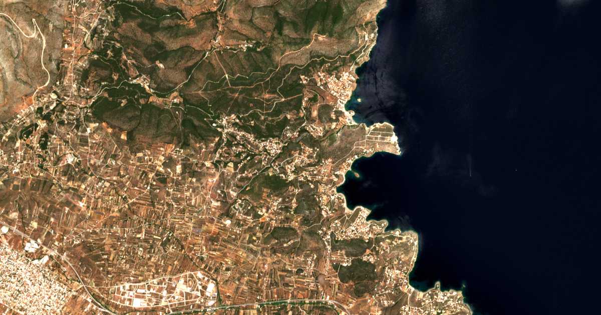 Mapa por satélite de Marístra