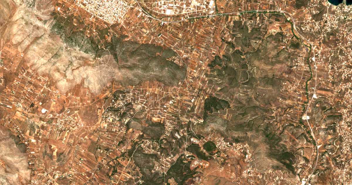 Mapa por satélite de Mitropísi