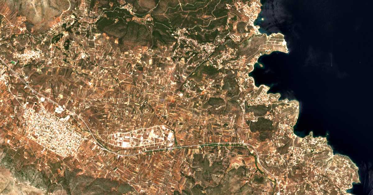 Mapa por satélite de Myrtéza