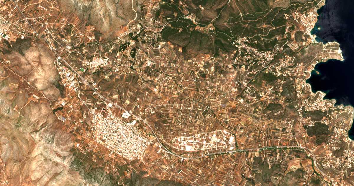 Mapa por satélite de Prisilímes