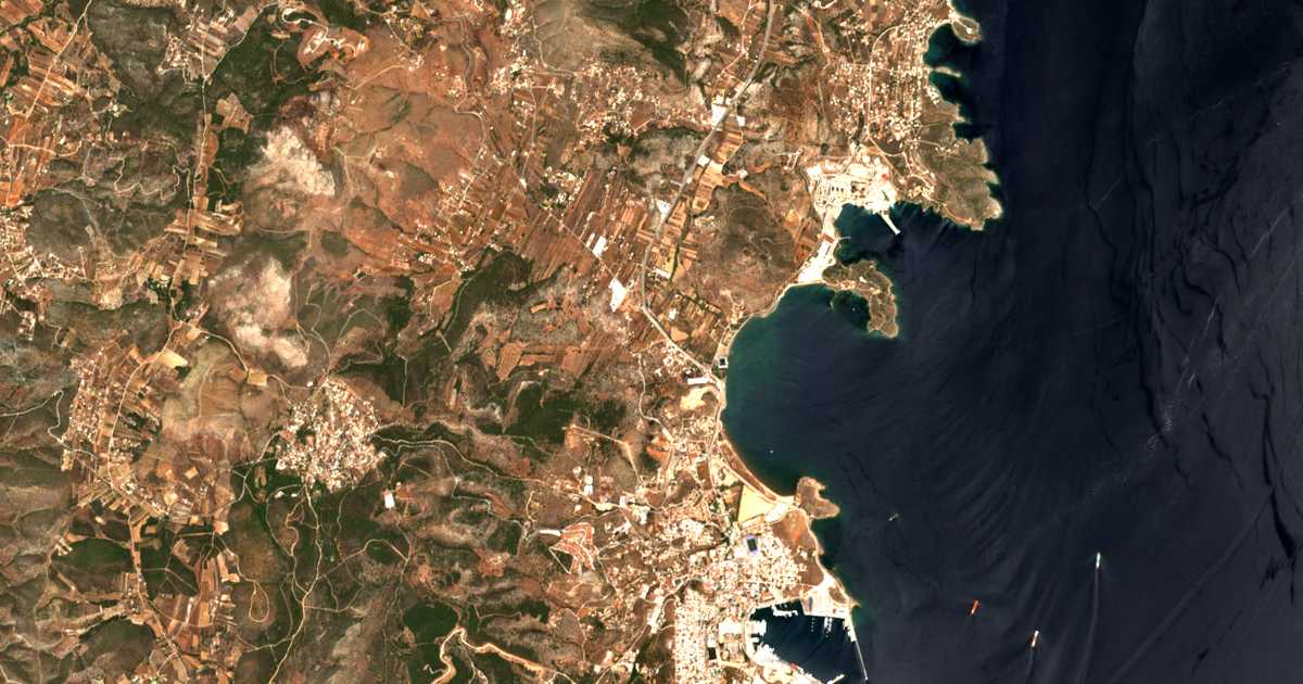 Mapa por satélite de Thorikón