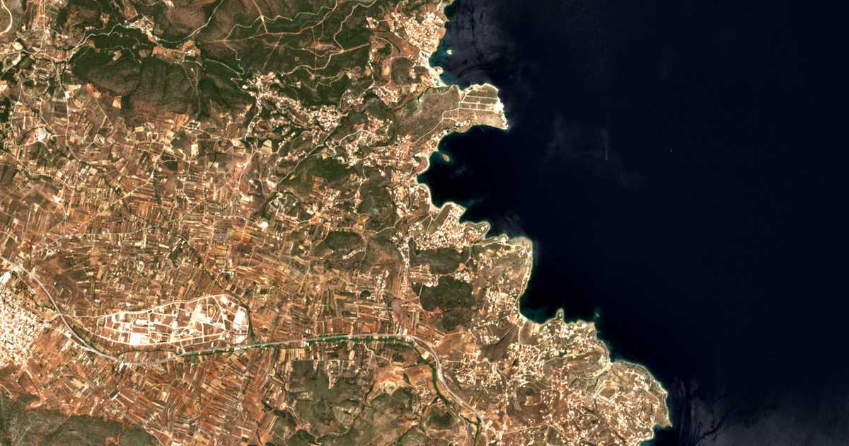 Mapa por satélite de Vénio Daskaleioú