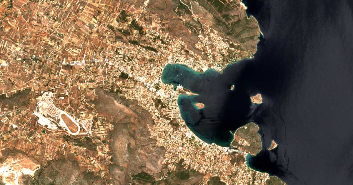 Mapa por satélite de Limín Markopoúlou