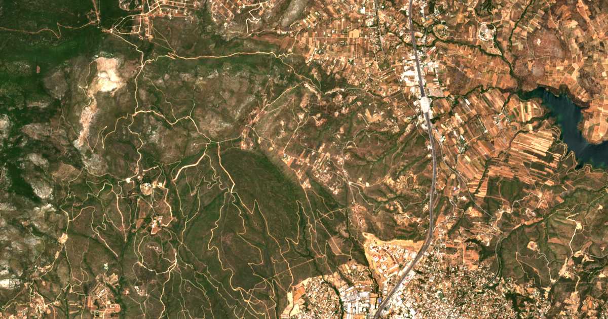 Mapa por satélite de Drosopigí