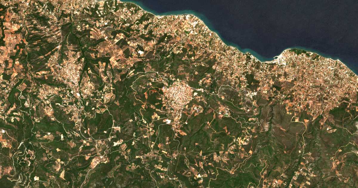 Mapa por satélite de Kálamos