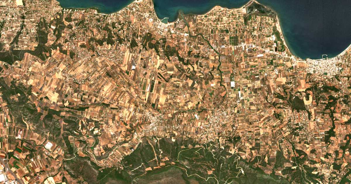 Mapa por satélite de Katifóri