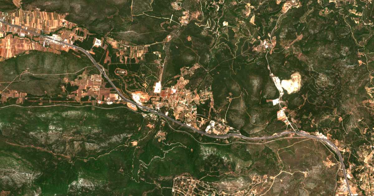 Mapa por satélite de Malakása