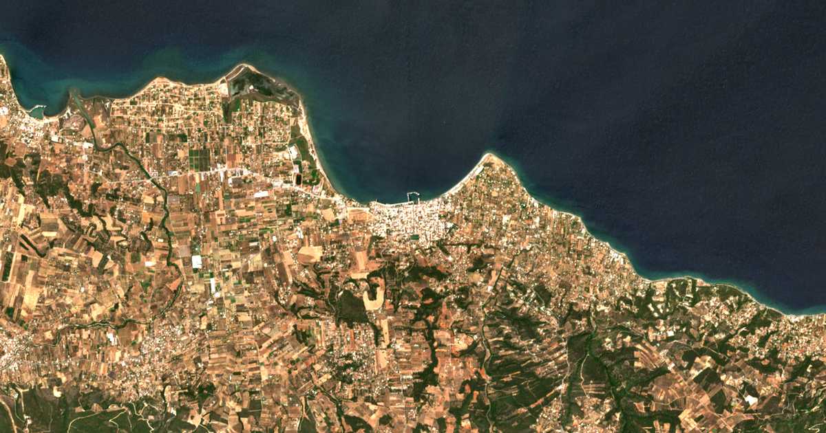 Mapa por satélite de Néa Palátia