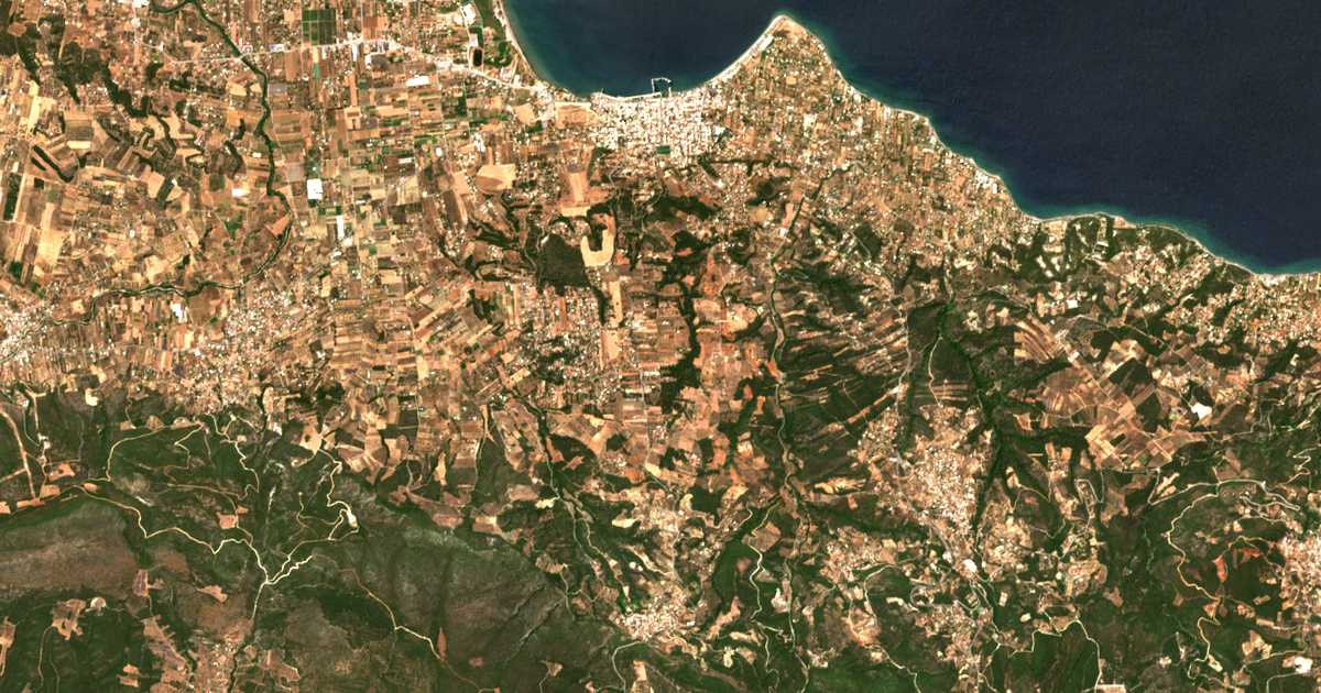 Mapa por satélite de Póntioi
