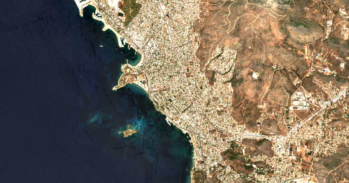Mapa por satélite de Voula