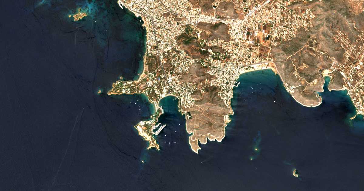 Mapa por satélite de Vouliagmeni