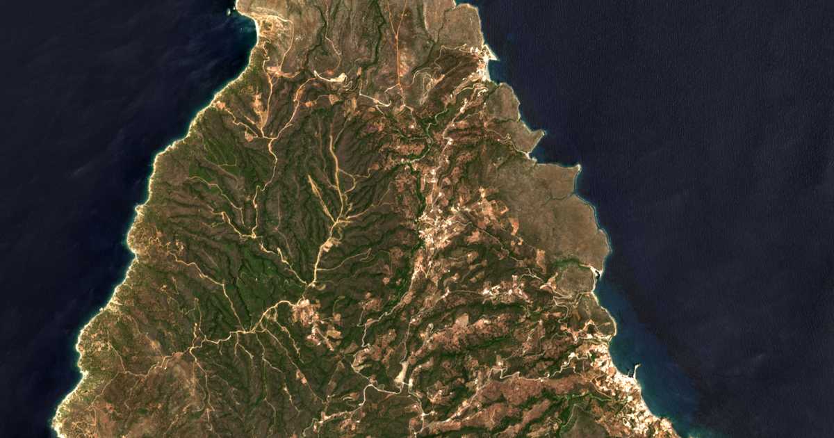 Mapa por satélite de Karavás