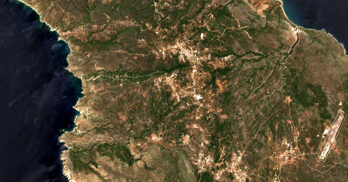 Mapa por satélite de Logothetiánika