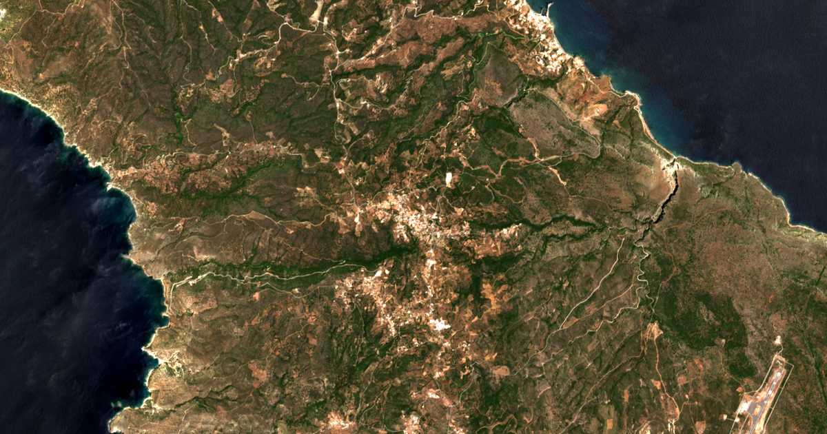 Mapa por satélite de Potamós
