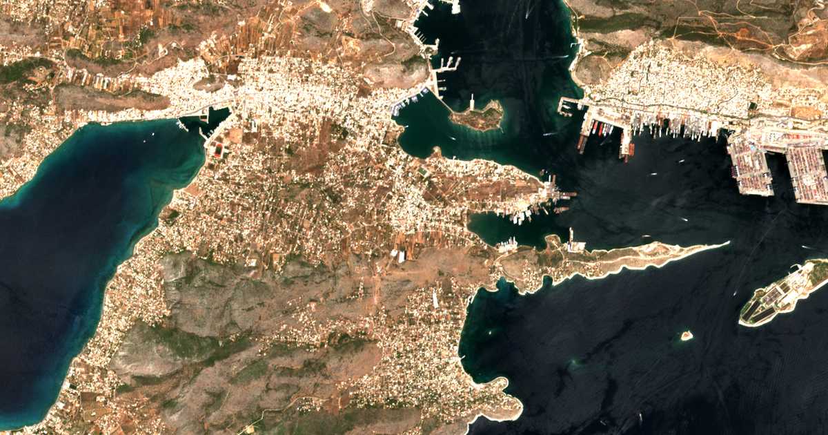 Mapa por satélite de Ampelákia