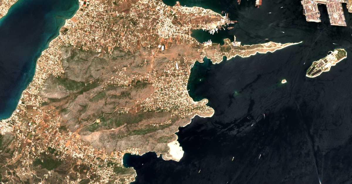 Mapa por satélite de Selínia