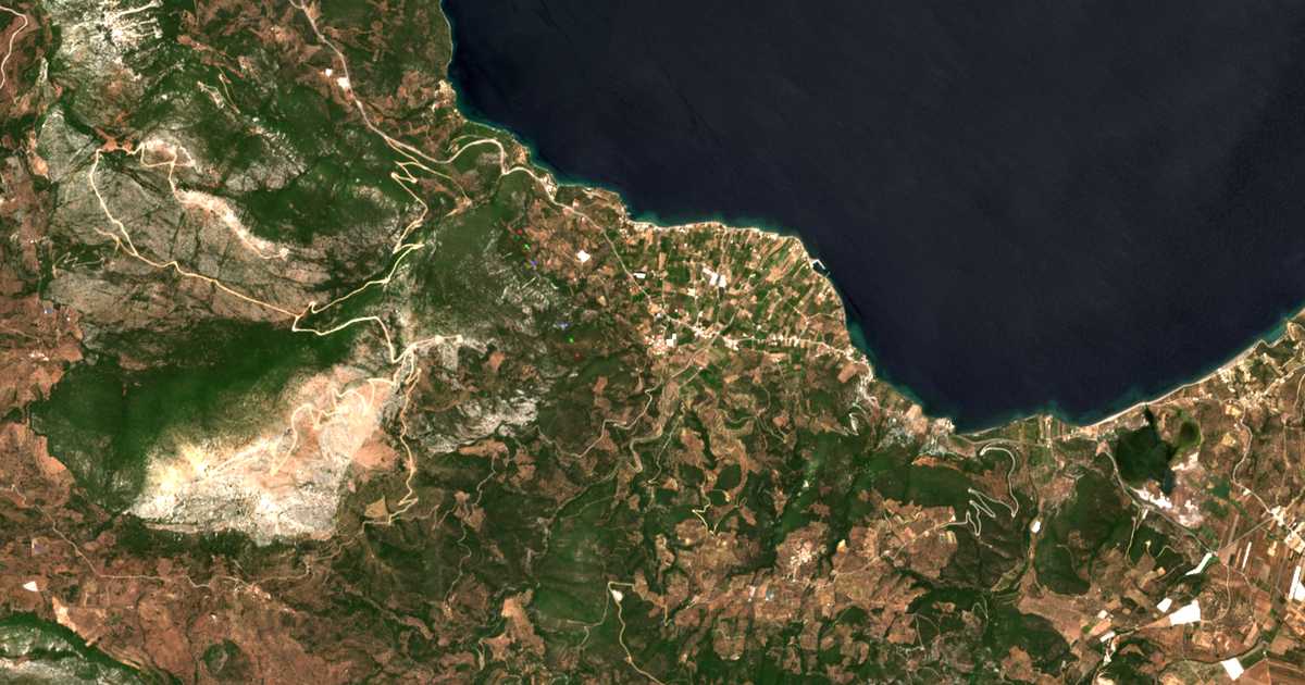 Mapa por satélite de Kalloní