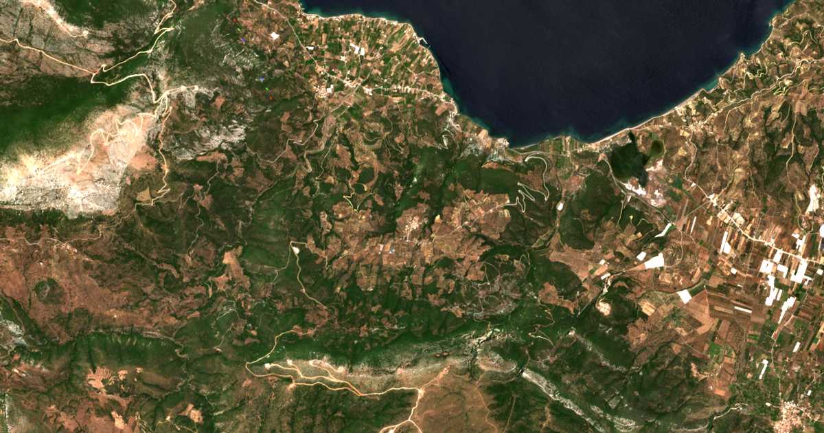 Mapa por satélite de Skapétion